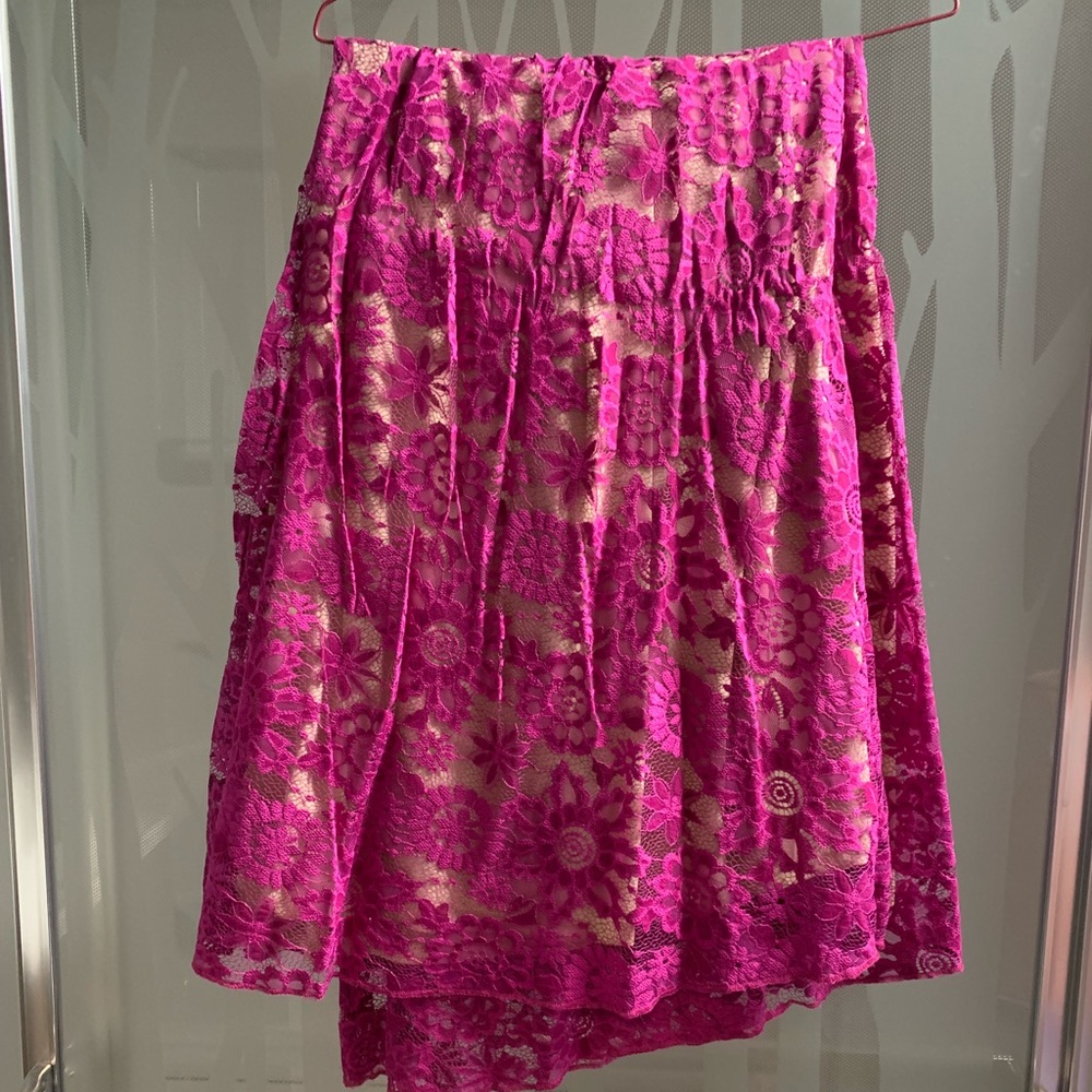 Long lacy skirt.
